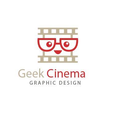 Geek cinema logo vector