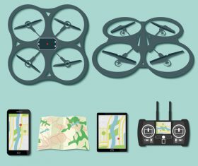 Geological survey drone footage vector
