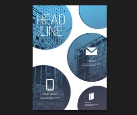 Geometric background flyer brochure design template vector