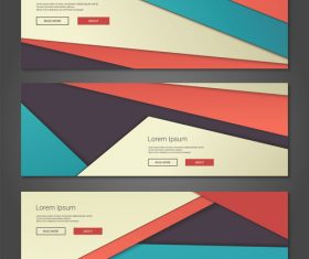 Geometric color banner vector