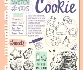 Gingerbread sketch illustration vector
