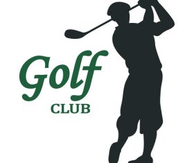 Golf club card vector
