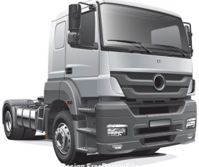 Gray truck head vector