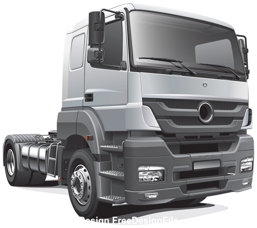 Gray truck head vector