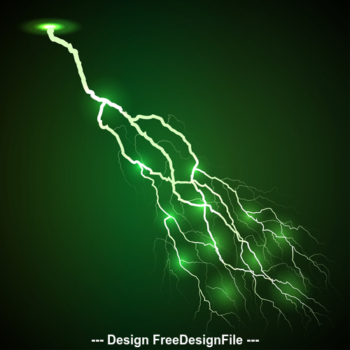 Green lightning vector