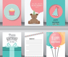 Greeting card set vector