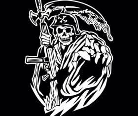 Grim reaper logo vector
