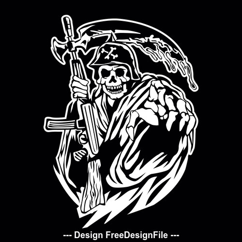 Grim reaper logo vector