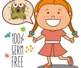 Healthy little girl vector