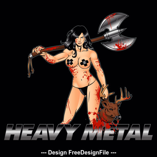 Heavy metal logo vector
