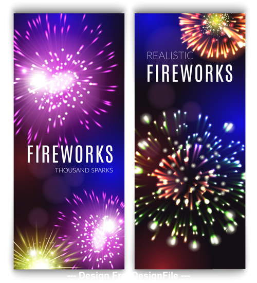 Holiday fireworks vector