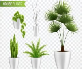 House farming plants vector illustrations