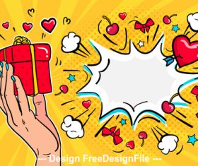 Illustration in pop art style vector