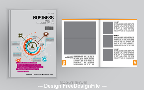 Information brochure template vector