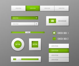 Interface button design element vector