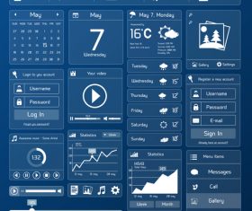 Interface design elements vector