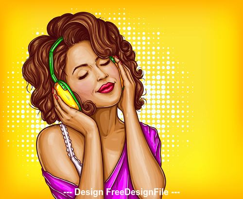 Intoxicated pop art illustration style vector