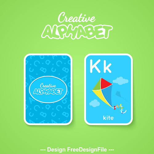 K letter word and picture vector