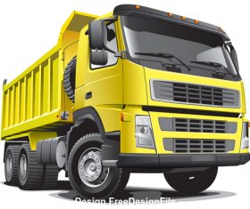 Lagre yellow truck vector