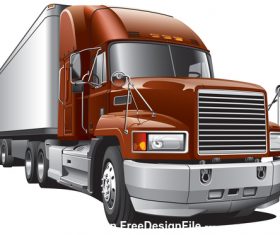 Large cargo truck vector