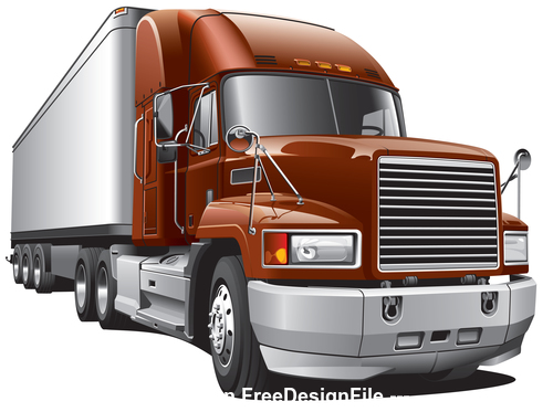 Large cargo truck vector
