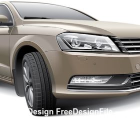 Light brown car vector