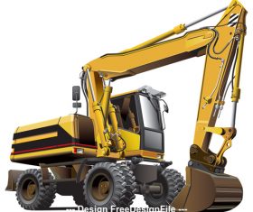 Light-brown excavator vector