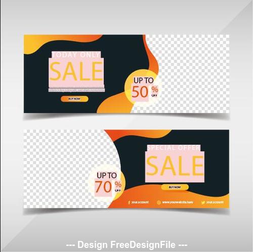 Limited Time Promotion banners template vector