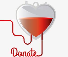 Logo blood donation vector