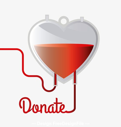 Logo blood donation vector