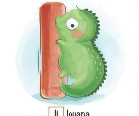 Look at the picture literacy I letter vector