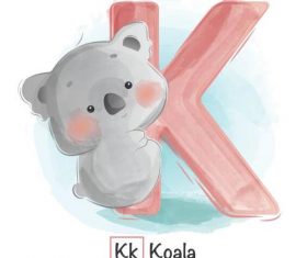 Look at the picture literacy K letter vector