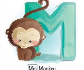 Look at the picture literacy M letter vector