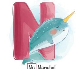 Look at the picture literacy N letter vector