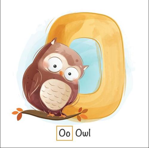 Look at the picture literacy O letter vector