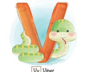 Look at the picture literacy V letter vector
