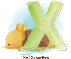 Look at the picture literacy X letter vector