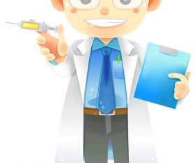 Male doctor cartoon vector