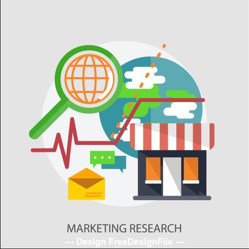 Marketing research elements vector