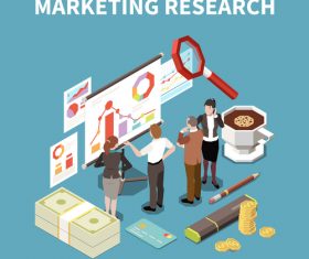 Marketing research illustration vector