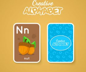 N letter word and picture vector