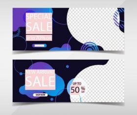 New arrival promotion banners template vector