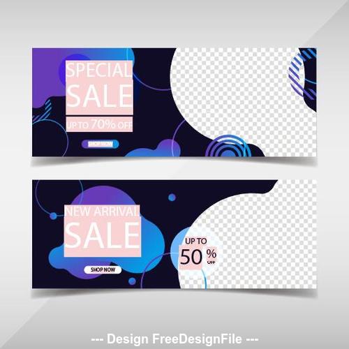 New arrival promotion banners template vector