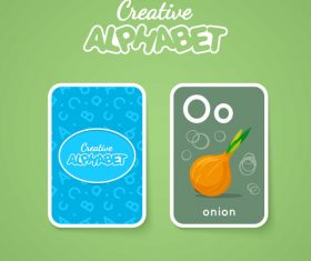 O letter word and picture vector