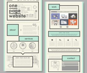 One page websites design vector
