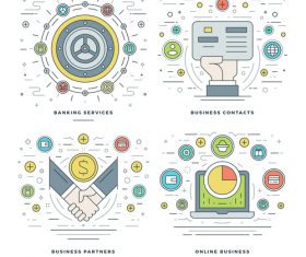 Online business information template vector