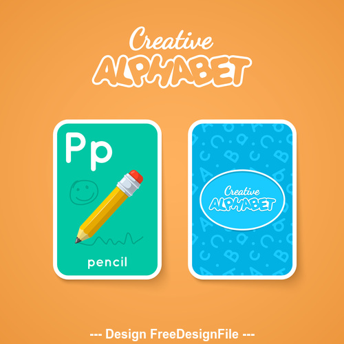 P letter word and picture vector