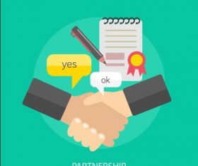 Partnership elements vector