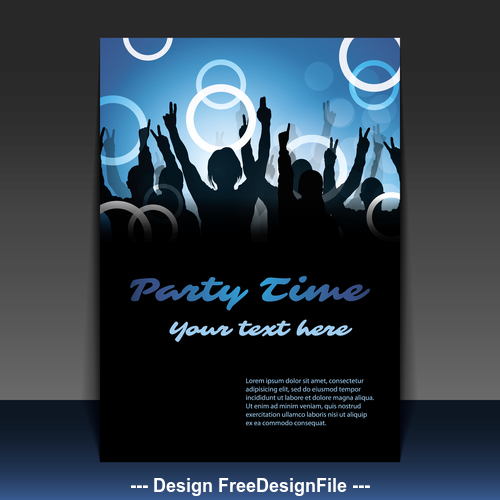 Party flyer sample text design template vector
