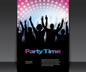 Party time flyer design template vector